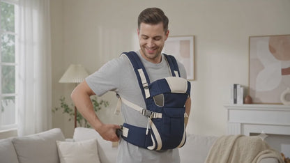 ilvora Infant& Child Holder Carrier Kangaroo Bag, Pack of 1 Navy Blue Colour, Baby Carrier Bag, Ergonomic & Soft Lightweight with Storage Pockets, Comfortable Baby Backpack for Newborn & Toddlers